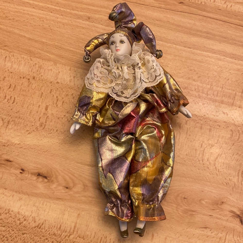 Vintage Porcelain Jester Doll